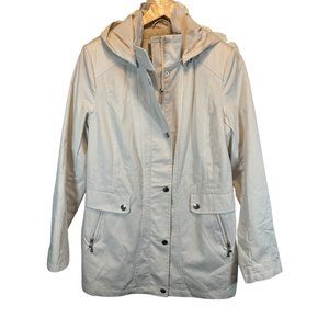 Ladies Small - Beige Light Jacket w/ Removeable Hood